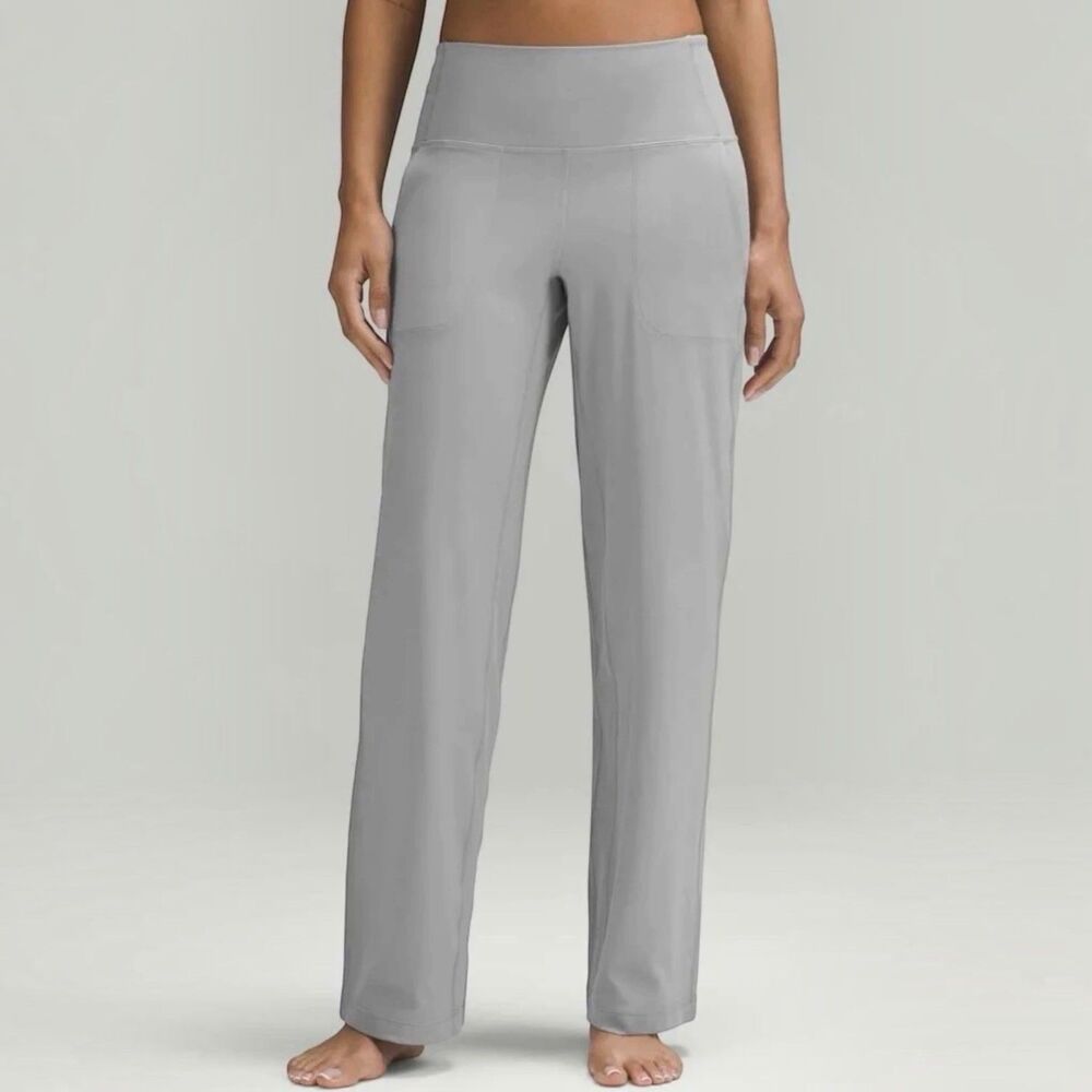 Lululemon Align High-Rise Wide-Leg Pant Rhino Gray Nulu Pockets Women's Size 0